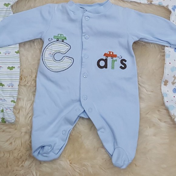 Bundle of 3 Cute Footed Onesies!! - Picture 3 of 6